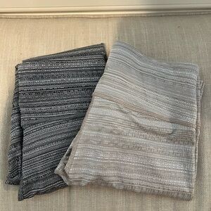 2Pair ATHLETA Striped Textured Fabric leggings